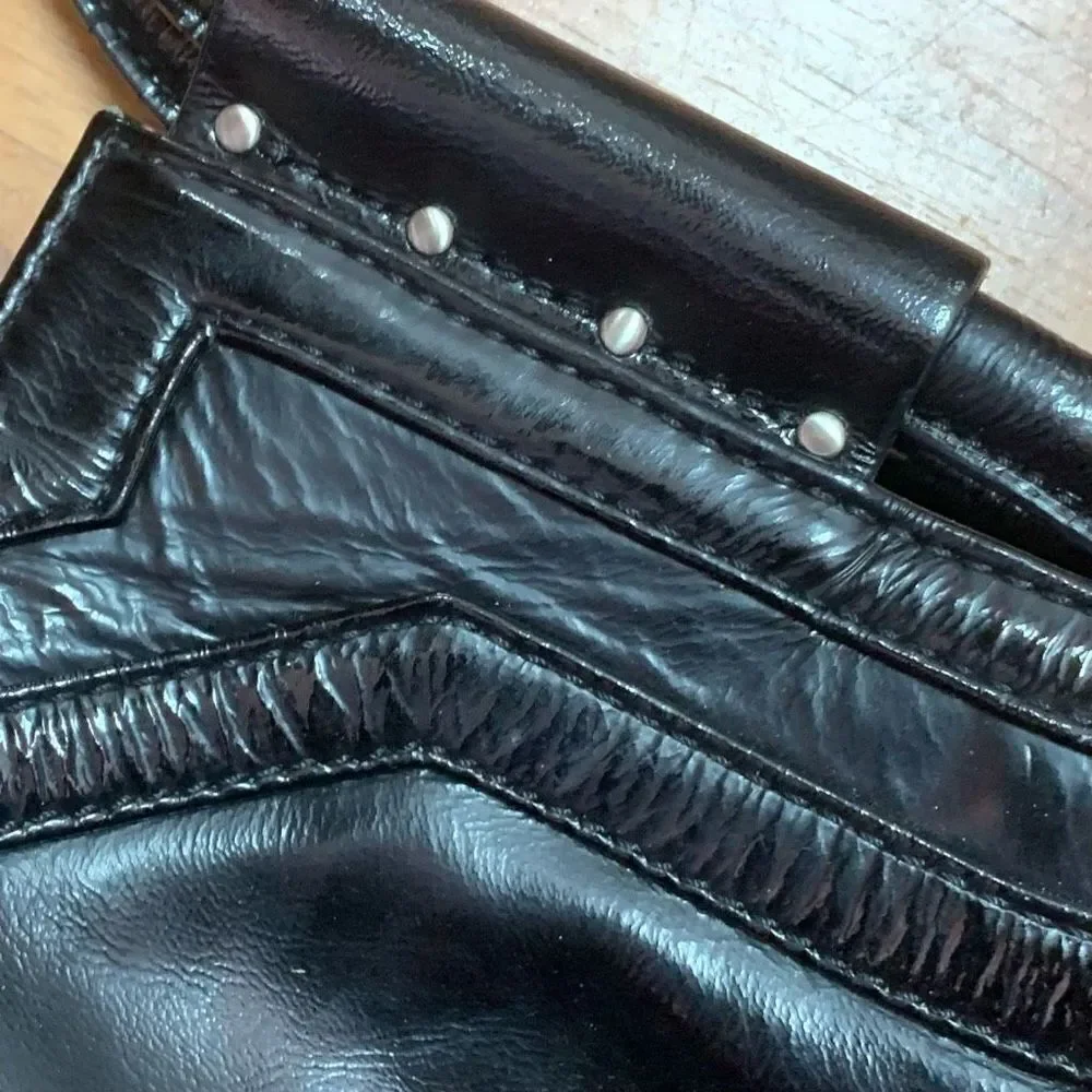 Botkier Ladies Black Double Handle Glossy Hobo Handbag